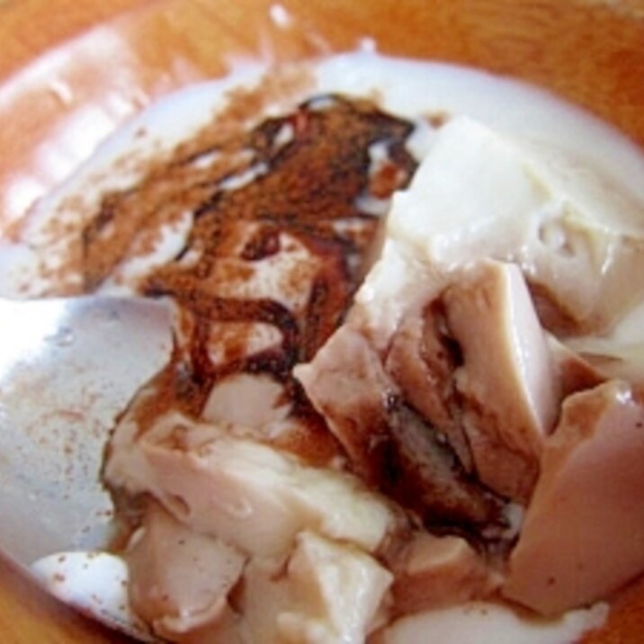 バナナ杏仁豆腐ヨーグルトチョコココア風味